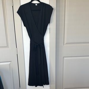 Old Navy Elegant Black Wrap Dress